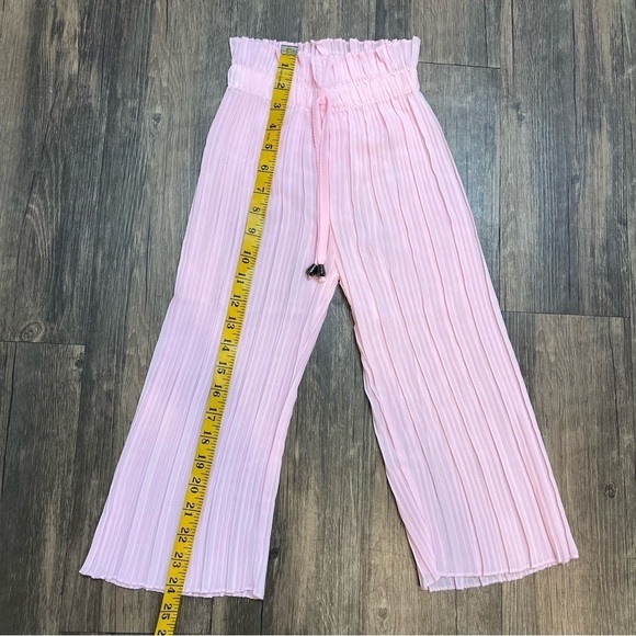 Girls Pleated Wide Leg Pink Pant Size 3 -4 - Picture 9 of 9